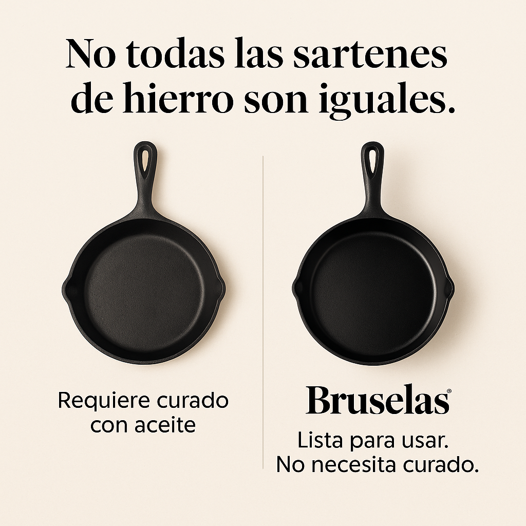 Set de 3 Sartenes Hierro Esmaltado + Gratis Mangos de Silicona