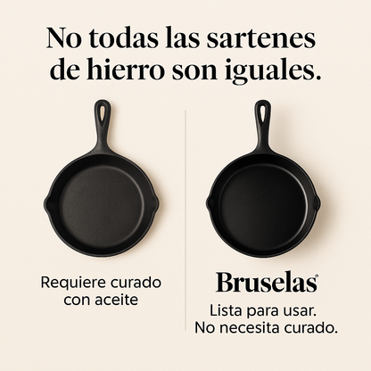 Set de 3 Sartenes Hierro Esmaltado + Gratis Mangos de Silicona