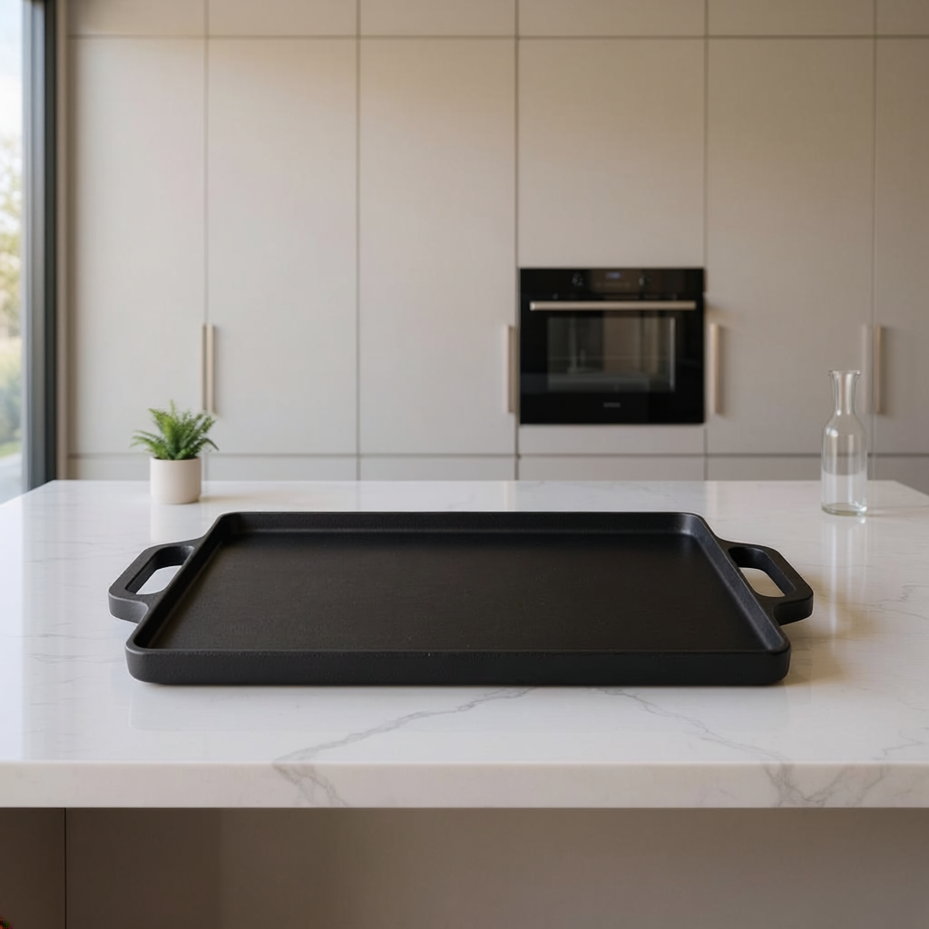 Parrilla de Hierro | Grill y Plancha 2 en 1 (40x20cm)