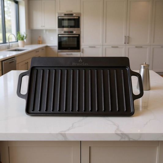 Parrilla de Hierro | Grill y Plancha 2 en 1 (40x20cm)