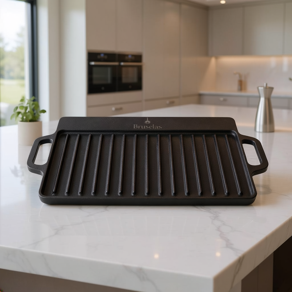 Parrilla de Hierro | Grill y Plancha 2 en 1 (40x20cm)