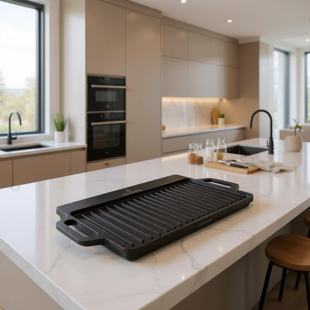 Parrilla de Hierro | Grill y Plancha 2 en 1 (40x20cm)